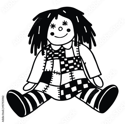 little girl with a doll