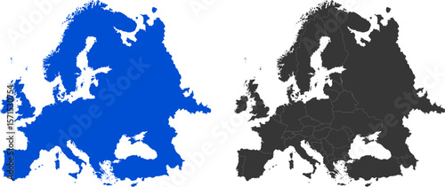 Territory of Europe, Asia, Eurasia with separate countries