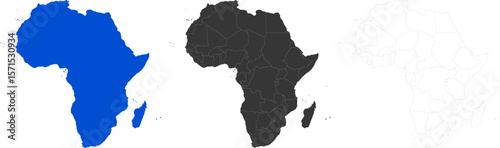 Territory of Africa with separate countries