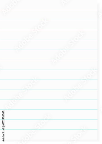 Clear list of paper. Paper design with lines, dots, cells, place for text. Square grid on paper. Vector
