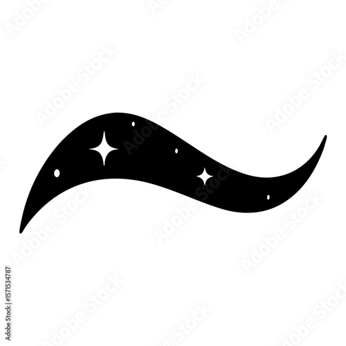 Elegant wave design with celestial stars, suitable for cosmic or artistic themes