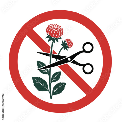 A red circle prohibition symbol with a cigarette and  crossed out, a universal no sign indicating a forbidden warning against 