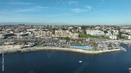 California Coast Redondo Beach Aerial Shot of the King Harbor L