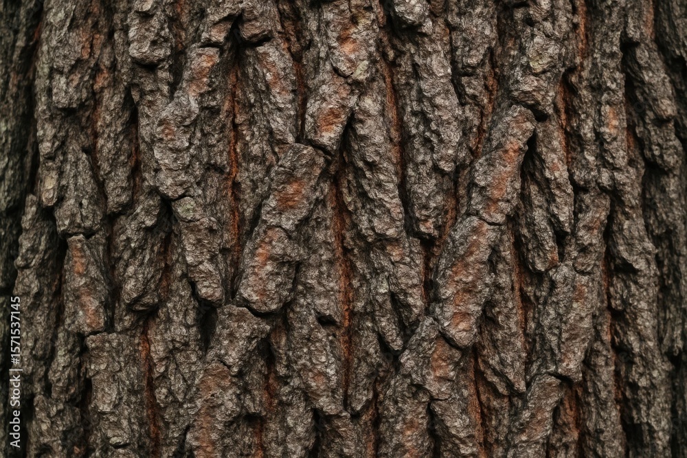 Naklejka premium a close-up view of a tree trunk's rough texture