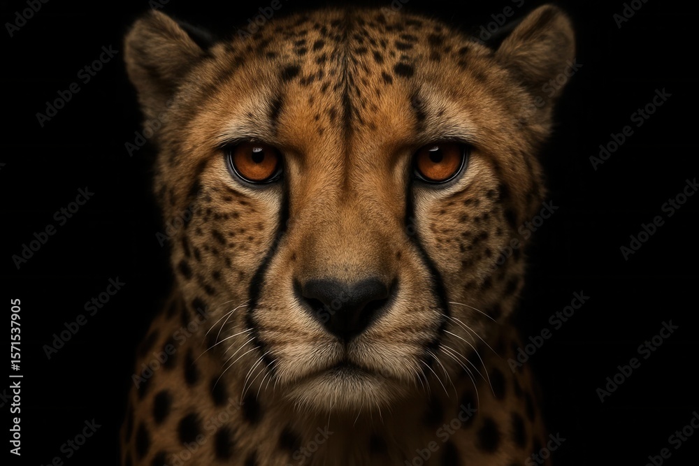 The Intense Eyes of a Cheetah in Silhouette The Intense Eyes of a Cheetah in Silhouette
