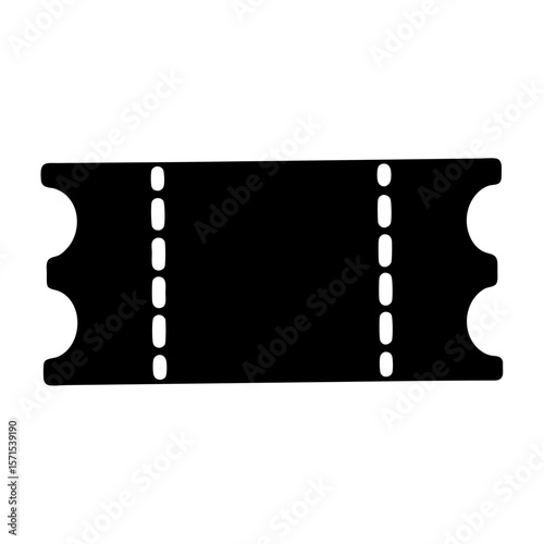 A Simple Black and White Ticket Illustration for Events and Admissions