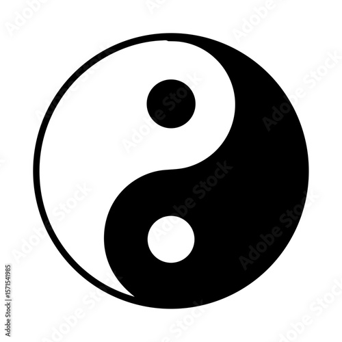 Classic Yin and Yang Symbol Representing Balance, Harmony, and Interconnectedness of Opposites