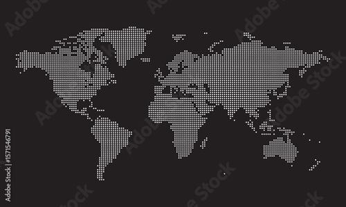 World Map Pixel Art