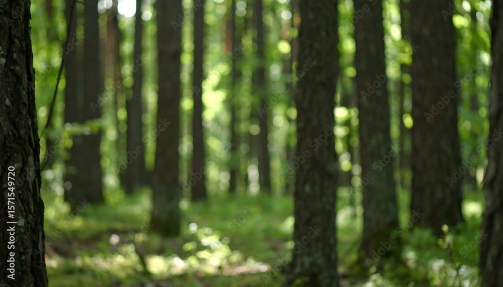 Fototapeta premium Lush forest scene