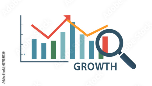 Business growth chart analysis