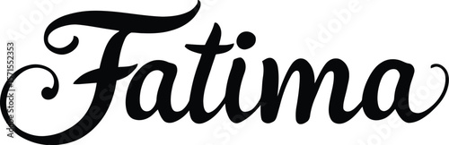 Fatima — Silhouette Typography in Elegant Cursive Script