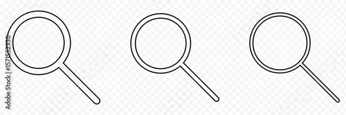 Search icon set. search magnifying glass icon eps 10