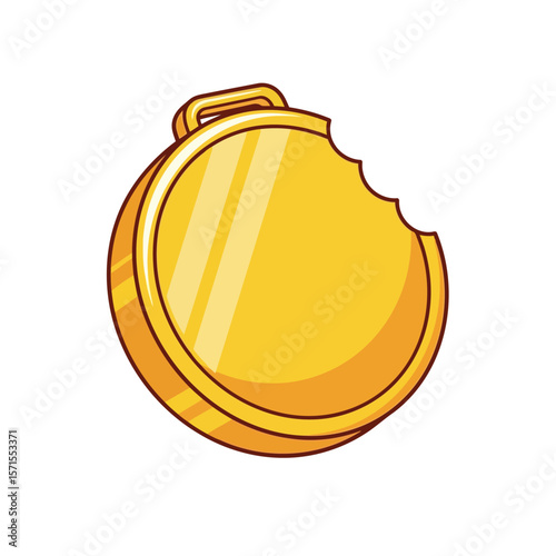 A gold medal missing a piece