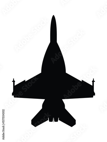 FA-18F Super Hornet fighter jet icon. us army symbol. isolated vector image for military concepts, infographics and web design