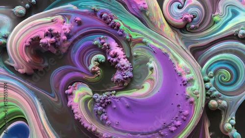 Dynamic Liquid Abstract Art with Swirling Colors