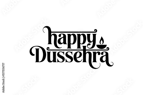 Happy Dussehra Typography