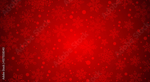 Red snowflake pattern winter holiday