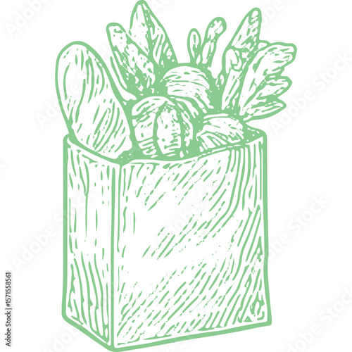 Fresh Organic Grocery Bag: Healthy Shopping Haul