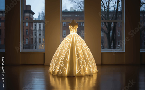 bride and groom in wedding dress