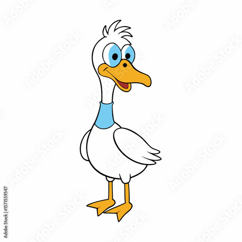 duck on white background