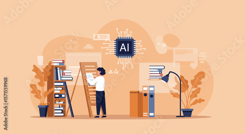 Innovate with AI: a visionary artist draws futuristic design and explores the vast potential of AI with an artistic touch.