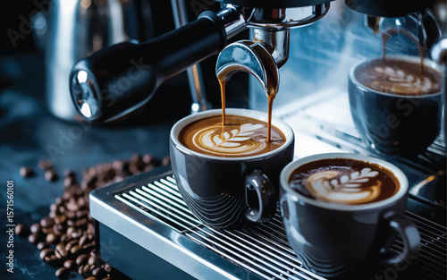 cappuccino and coffee
