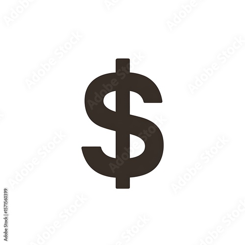 A bold, dark-grey dollar sign icon