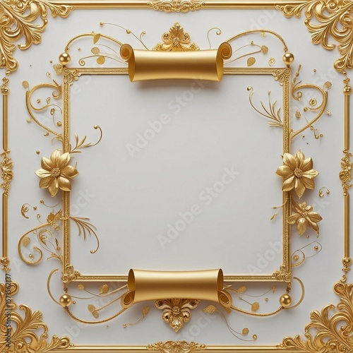 vintage, gold, frame, floral, ornament, decoration, wall, antique, elegant, classic, art, design, retro, border, pattern, luxury, ornate, leaf, texture, flourish, old, golden, flower, rich, detailed, 