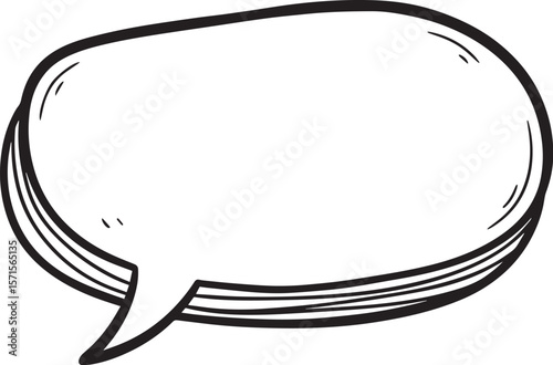 Hand drawn speech bubble talk communication