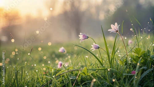 spring meadow with flowers