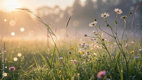 morning dew on the meadow