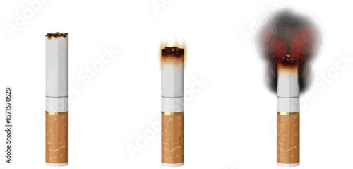 Smoking Cigarette Stages Illustration