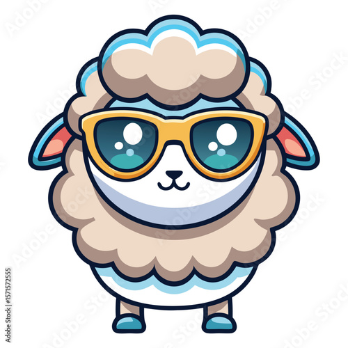 Wallpaper Mural Cute sheep wearing sunglasses (6) Torontodigital.ca