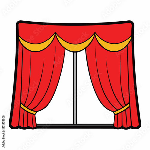 Luxurious red velvet curtains with rich, deep folds, adding elegance and warmth to any room, creating a dramatic, timeless, and sophisticated ambiance effortlessly.
