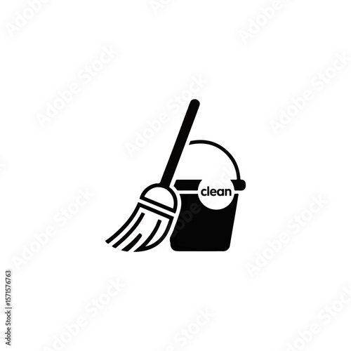 Home cleaning logo vector design