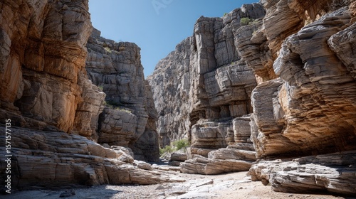 Wallpaper Mural Rugged canyon walls rise dramatically in a sun-drenched gorge. Torontodigital.ca