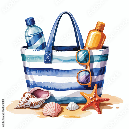 Stylish Beach Bag with Essentials
