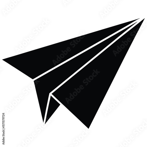 black paper plane
