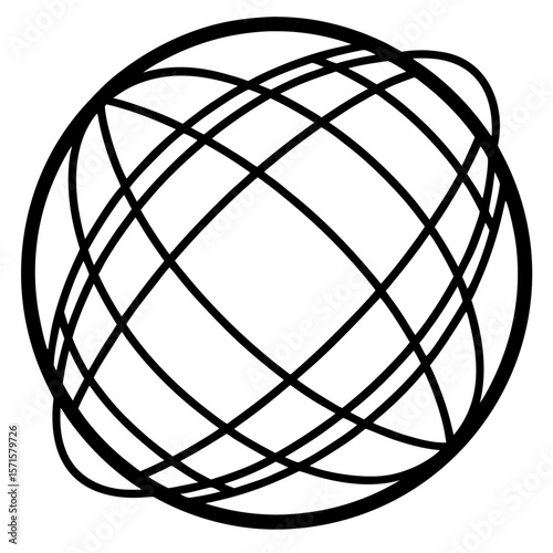 Abstract globe wrapped in fiber-optic lines – fast internet and connection metaphor