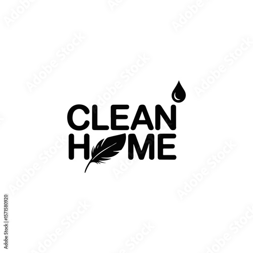 Home cleaning logo vector design