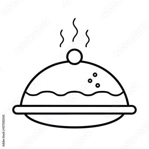 Simple vector of a restaurant dish on a plate