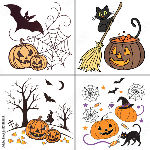 halloween vector set
