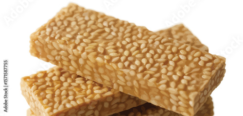 Close-up of Sesame Brittle Candy Bar