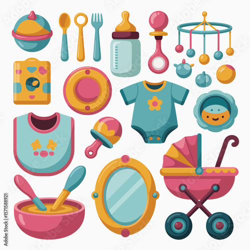  Collection of Colorful Baby Items and Accessories