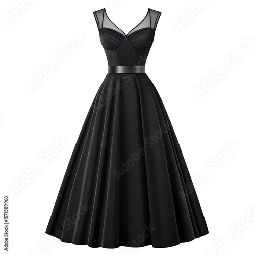 Wallpaper Mural Elegant black dress isolated on transparent background Torontodigital.ca