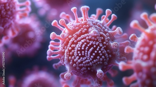 Hyper-realistic Depiction of Hepatitis B Virus Captured Under a Microscope