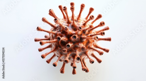 Hyper-realistic Depiction of Rotavirus Showcasing Intricate Details and Structure