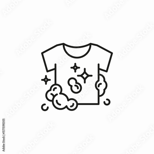 laundry washing bubbles icon sign vector