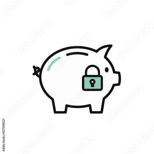 A secure piggy bank symbolizing savings and financial security.