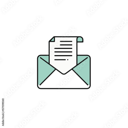 A mail with a letter inside the envelope.